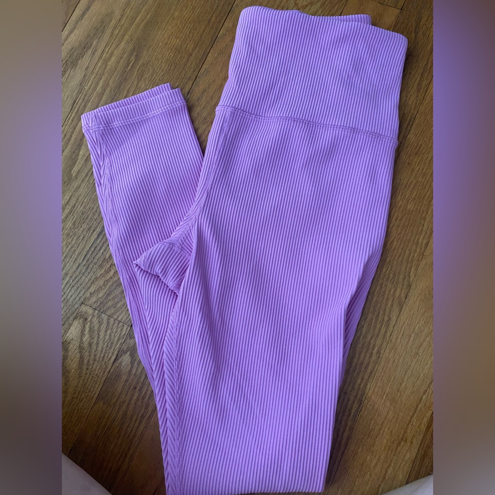 Athleta purple rib elation tight